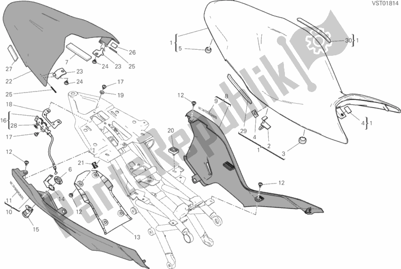 Tutte le parti per il Posto A Sedere del Ducati Supersport S 937 2020